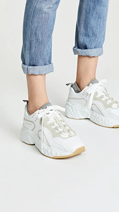 Shop Acne Studios Manhattan Sneakers In White/white