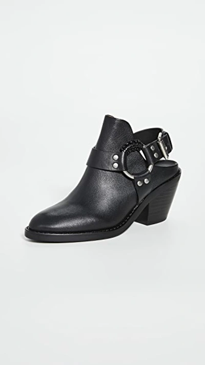 Shop See By Chloé Eddie Backless Booties In Nero