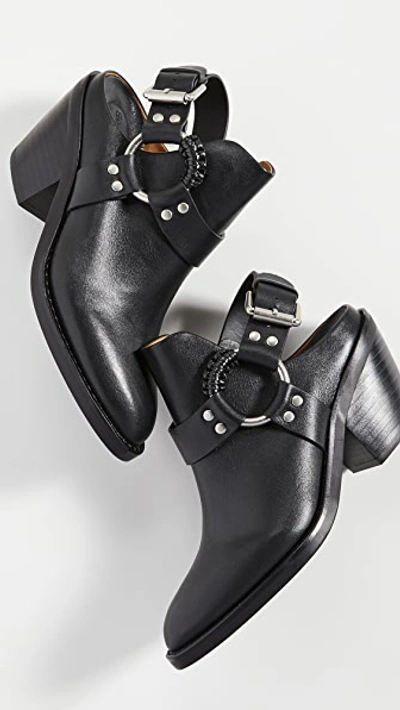 Shop See By Chloé Eddie Backless Booties In Nero