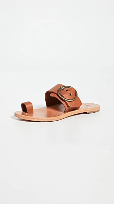 Shop Beek Swift Toe Ring Sandals In Tan/tan