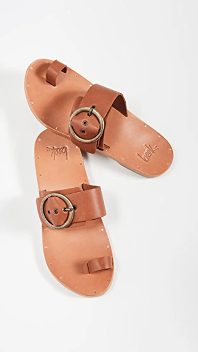Shop Beek Swift Toe Ring Sandals In Tan/tan
