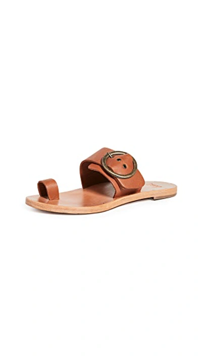 Shop Beek Swift Toe Ring Sandals In Tan/tan