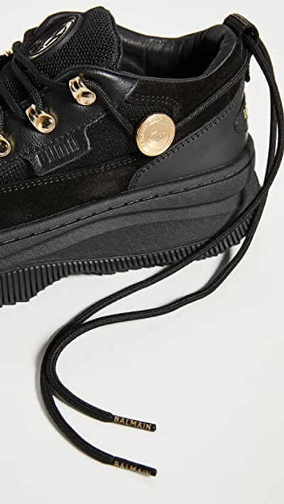 Puma X Balmain Deva Leather Sneakers In Black | ModeSens