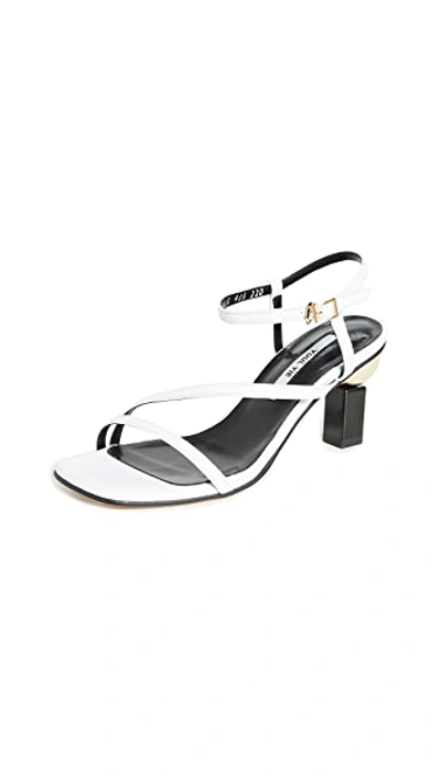 Shop Yuul Yie Sofia Sandals In White/black