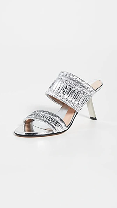 Shop Alchimia Di Ballin Flood Mules In Titanium