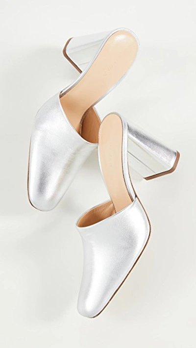 Shop By Far Nina Mules In Silver