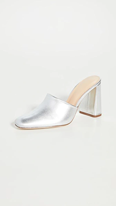 Shop By Far Nina Mules In Silver