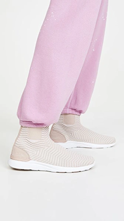 Shop Apl Athletic Propulsion Labs Techloom Chelsea Sneaker Boots In Rose Dust/white