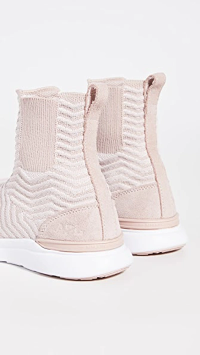 Shop Apl Athletic Propulsion Labs Techloom Chelsea Sneaker Boots In Rose Dust/white