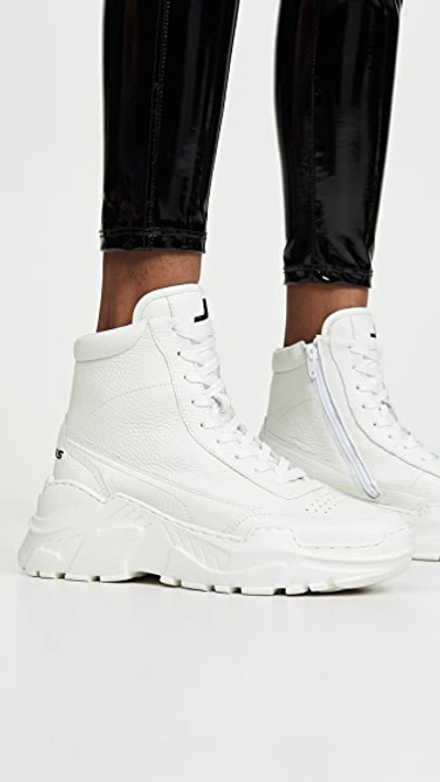 Shop Joshua Sanders Zenith Classic Donna High Top Sneakers In White