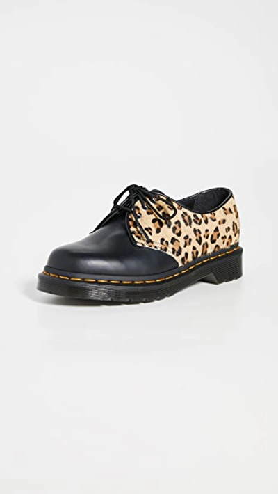 Shop Dr. Martens' 1461 3 Eye Shoes In Black/medium Leopard