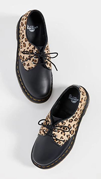 Shop Dr. Martens' 1461 3 Eye Shoes In Black/medium Leopard