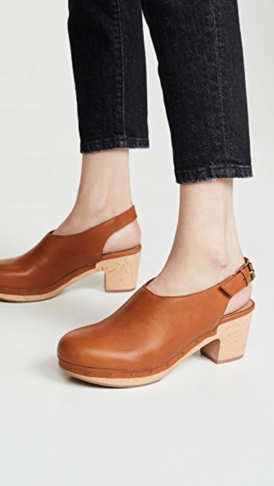 Shop Madewell The Marlo Slingback Clogs In English Saddle