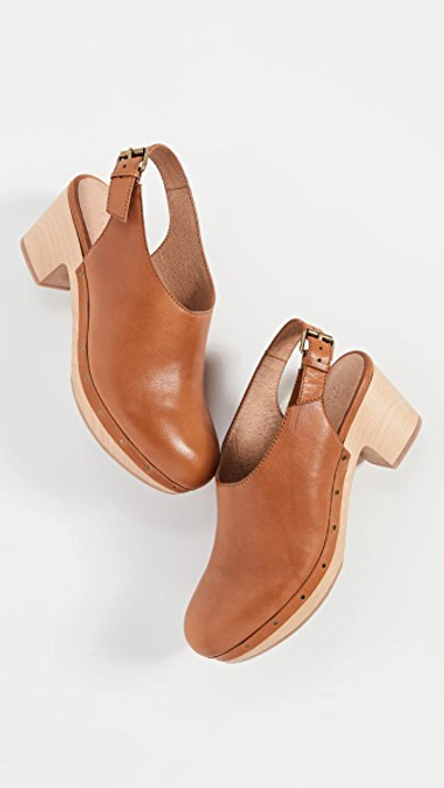 Shop Madewell The Marlo Slingback Clogs In English Saddle