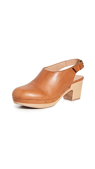 Shop Madewell The Marlo Slingback Clogs In English Saddle