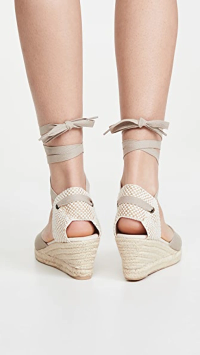 Shop Soludos Lyon Wedge Espadrilles In Dark Safari