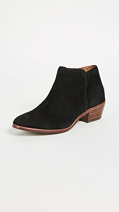 Shop Sam Edelman Petty Suede Booties In Black