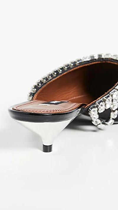 Shop Area Scalloped Crystal A Mules In Black