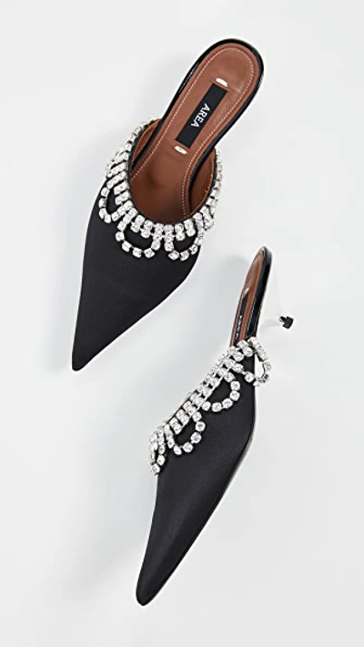 Shop Area Scalloped Crystal A Mules In Black