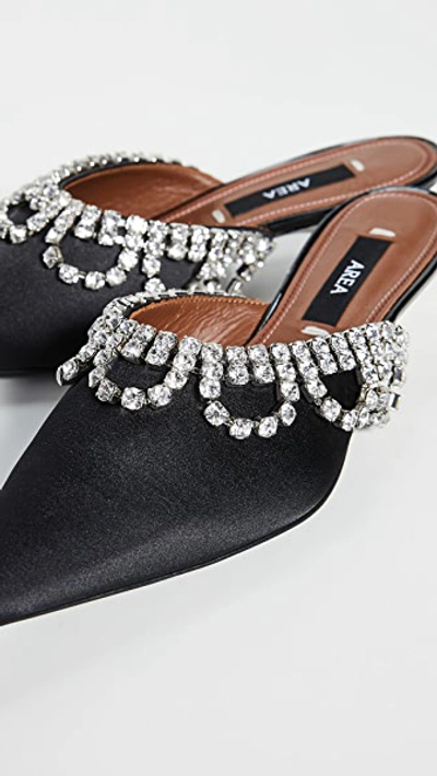 Shop Area Scalloped Crystal A Mules In Black