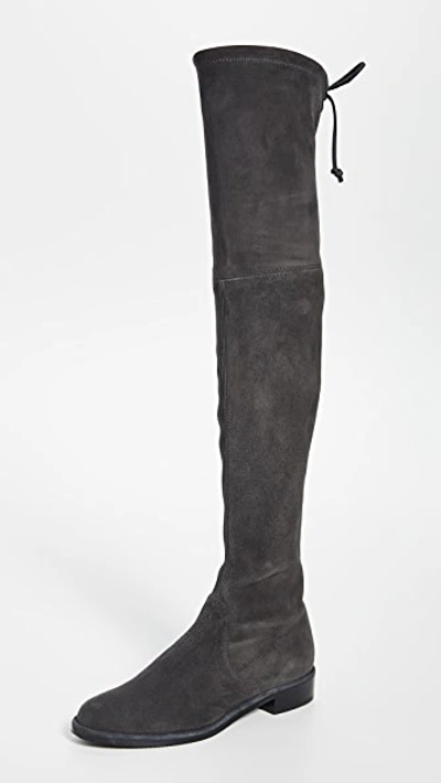 Shop Stuart Weitzman Lowland Over The Knee Boots In Slate