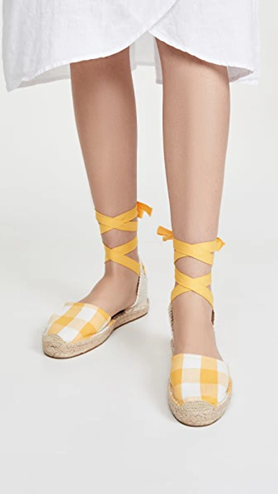 Shop Soludos Lauren Espadrille Sandals In Marigold