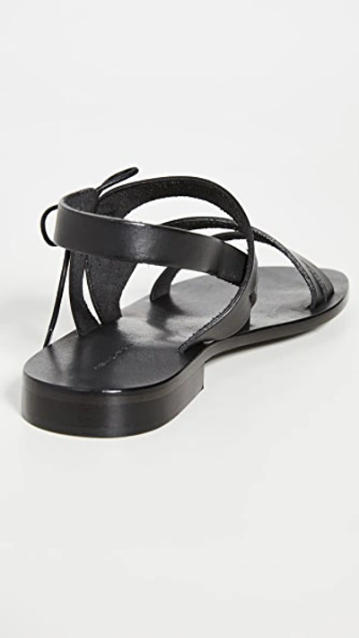 Shop Mansur Gavriel Tie Sandals In Black