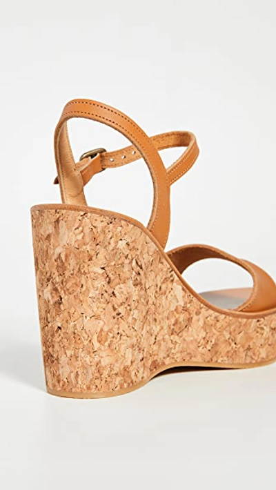 Shop Kjacques Sharon Wedge Sandals In Pul Natural