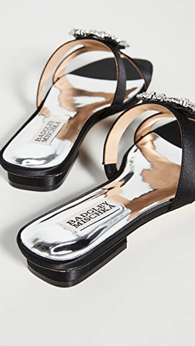 Shop Badgley Mischka Josette Slide Sandals In Black