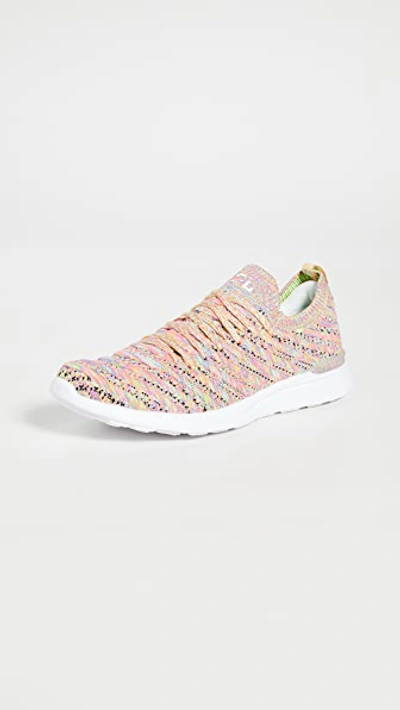 Shop Apl Athletic Propulsion Labs Techloom Wave Sneakers In Multi/white