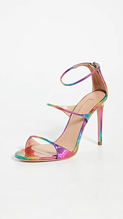 Shop Aquazzura Minute Sandals 105mm In Multicolor