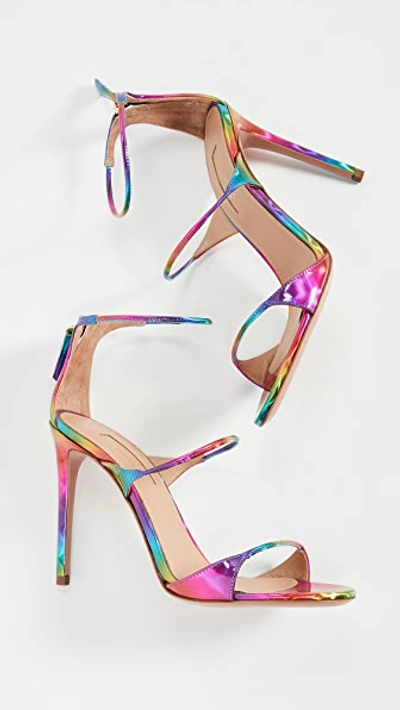 Shop Aquazzura Minute Sandals 105mm In Multicolor