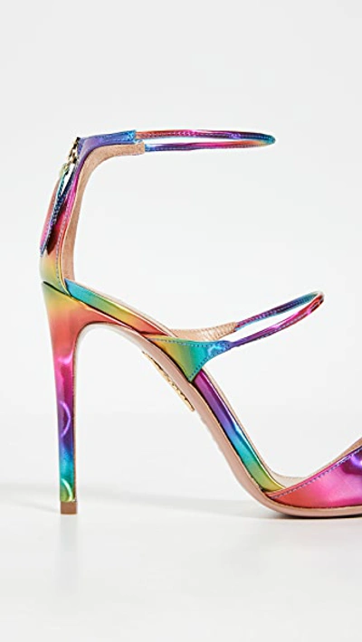 Shop Aquazzura Minute Sandals 105mm In Multicolor