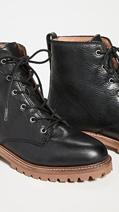 Shop Madewell Levi Lace Up Boots In True Black