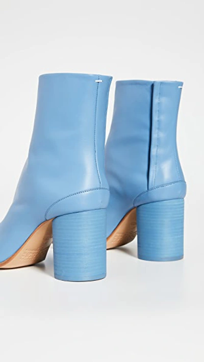 Shop Maison Margiela Tabi Booties In Blue Turquoise