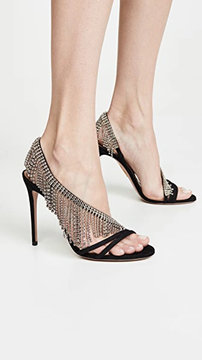 Wild Fringe Crystal Sandal 105mm