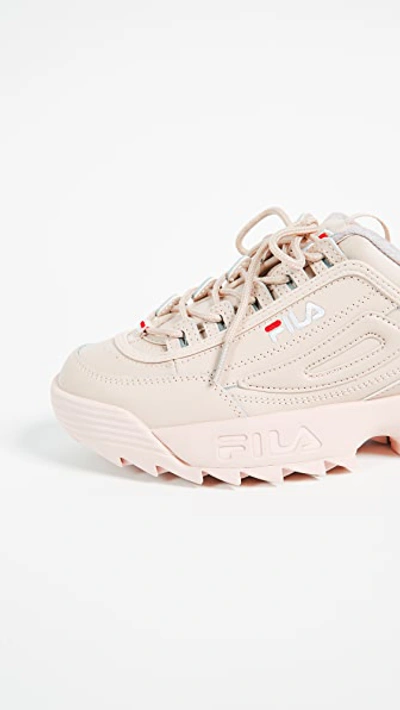 Fila Women's Disruptor Ii Autumn Low-top Sneakers In Peach Blush/white/ Red  | ModeSens