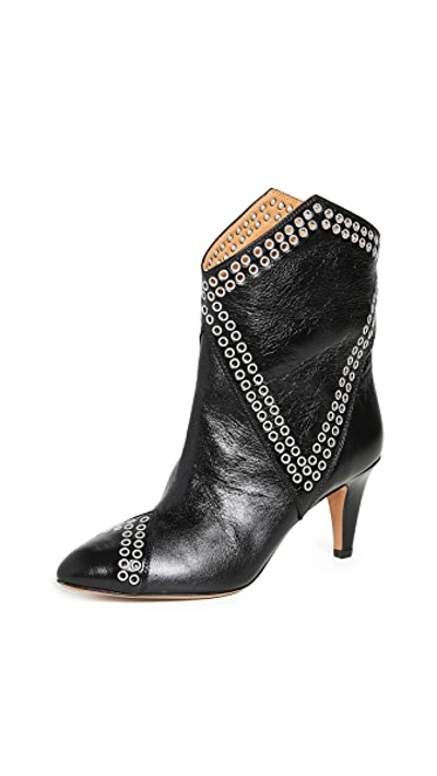 Shop Isabel Marant Demka Booties In Black