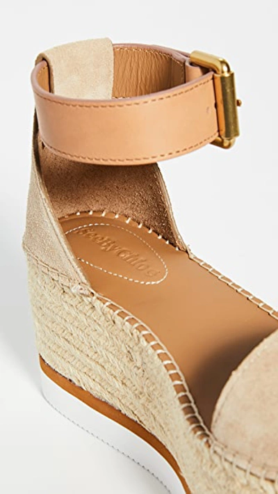 See By Chloé Ankle-strap Raffia-platform Sandals In Natural/beige