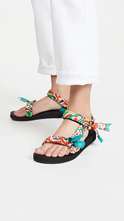 Shop Arizona Love Trekky Fun Sandals In Tie And Dye