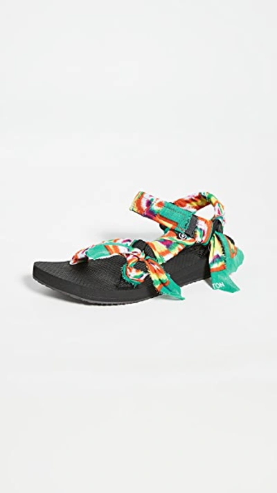 Shop Arizona Love Trekky Fun Sandals In Tie And Dye