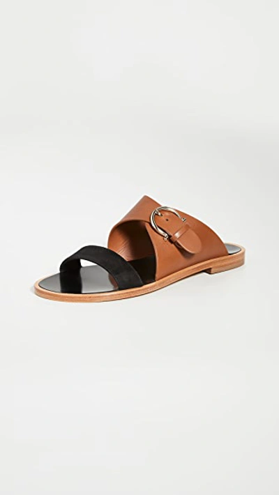 Shop Ferragamo Cassie 10mm Sandals In Nero/sella