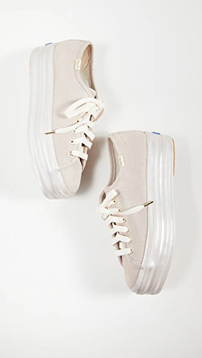 Shop Keds X Kate Spade New York Triple Up Sneakers In Gold