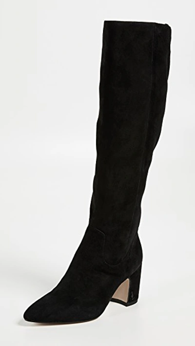 Shop Sam Edelman Hai Tall Boots In Black