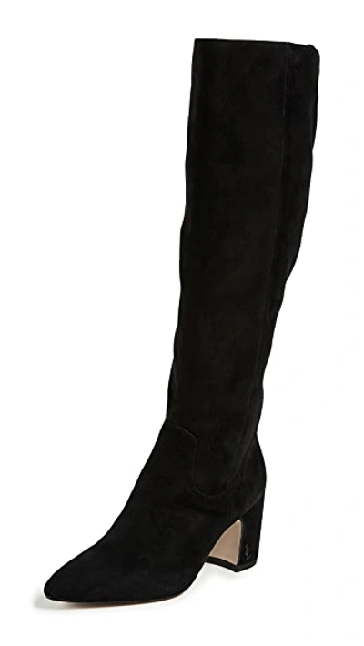 Shop Sam Edelman Hai Tall Boots In Black