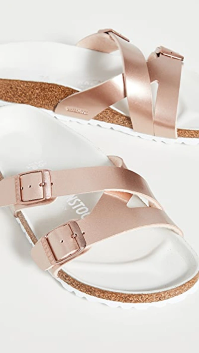 Shop Birkenstock Yao Hex Sandals In Copper