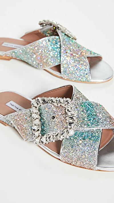 Shop Tabitha Simmons Leni Crystal Slides In Degrade Crystal