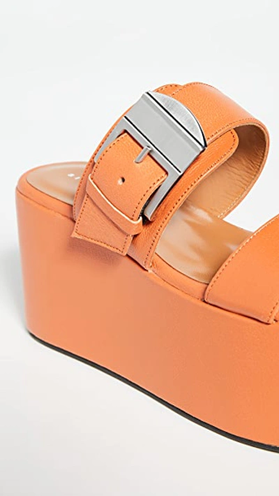 Shop Simon Miller Coaster Platform Slides In Sponge Orange