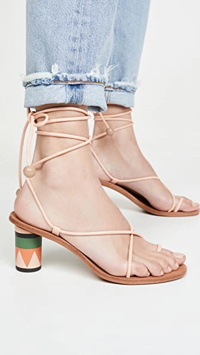 Shop Ulla Johnson Kaya Heel Sandals In Rose