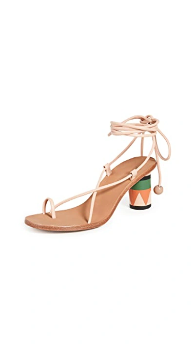 Shop Ulla Johnson Kaya Heel Sandals In Rose